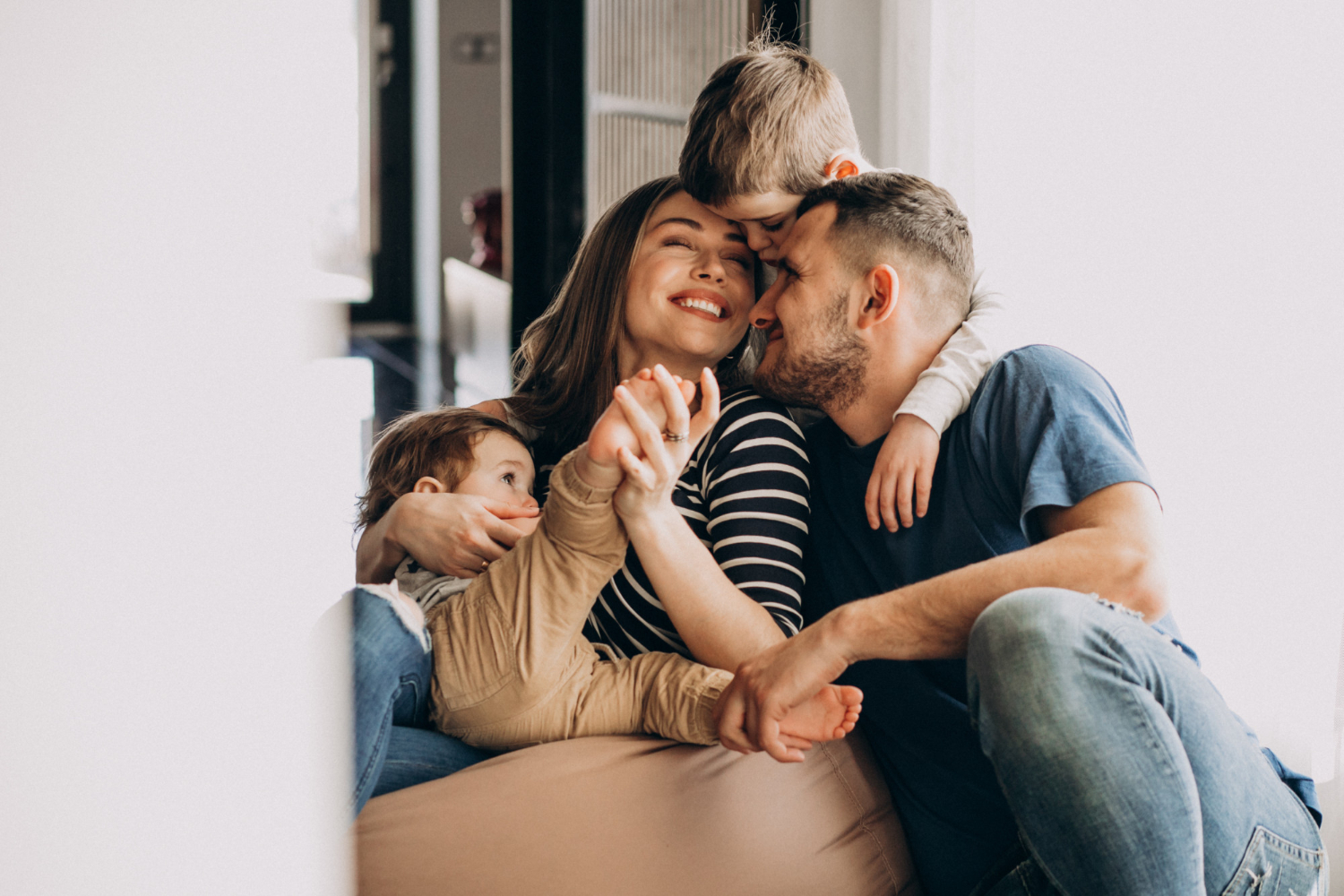niños con padres